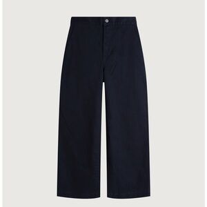CROPPED LENGTH 26" TWILL WIDE LEG PANT